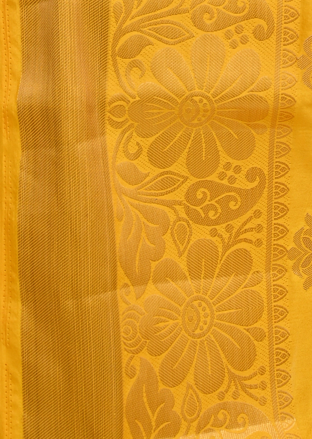 Yellow Zariwork Raw Silk Saree 