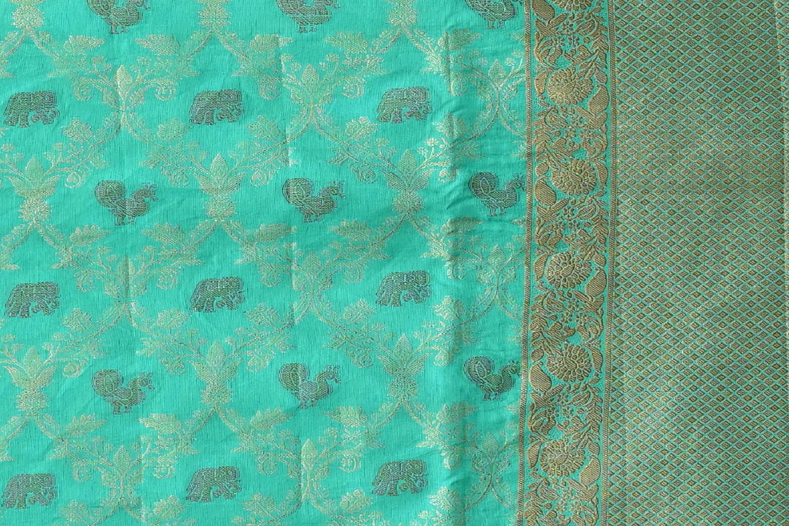 Light Blue ZariWork Raw Silk Saree 