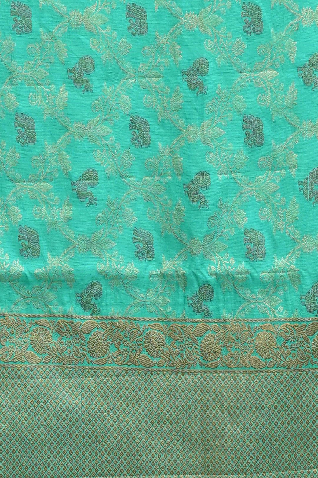 Light Blue ZariWork Raw Silk Saree 
