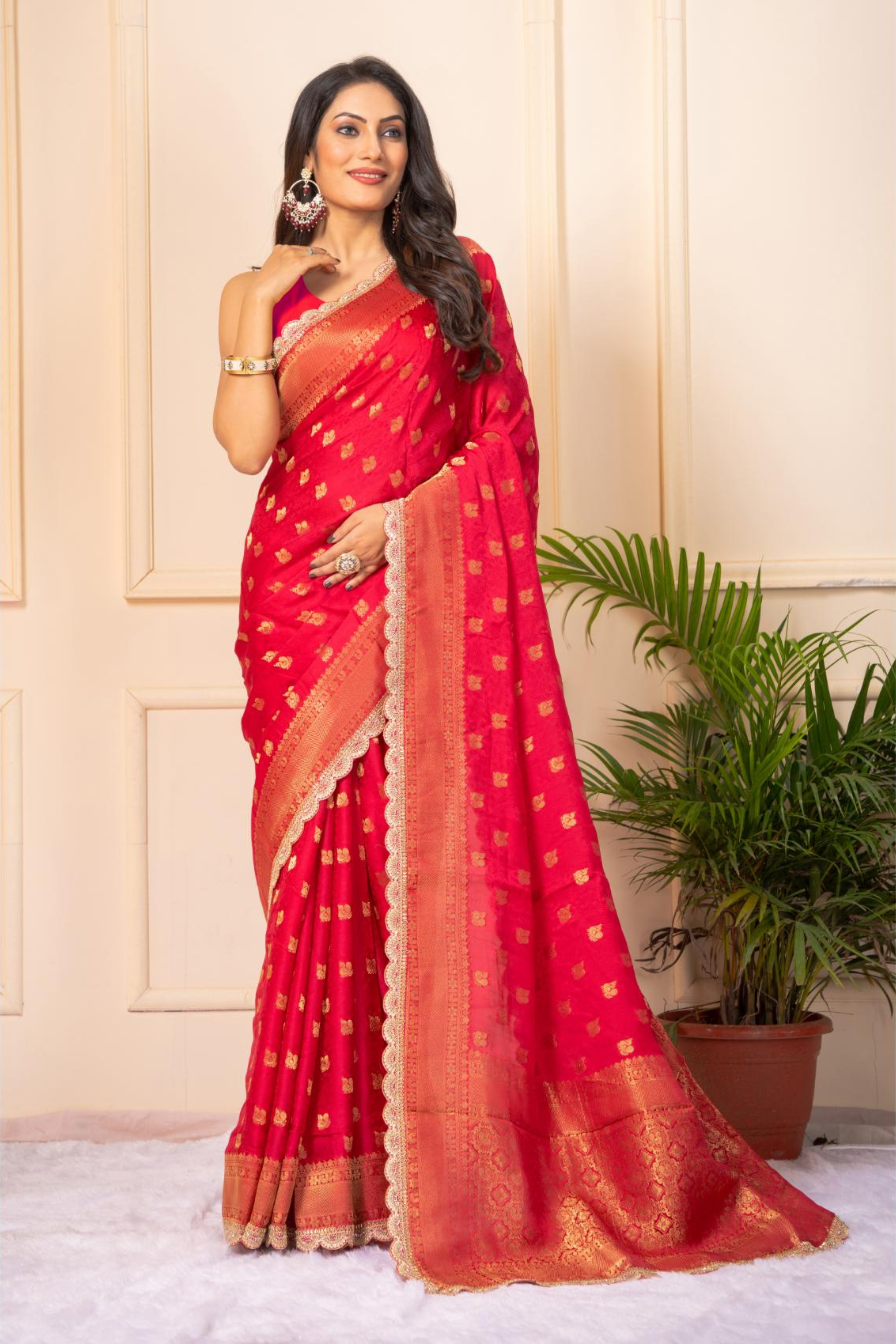 Pink Zariwork Pure Silk Saree - Kajree 