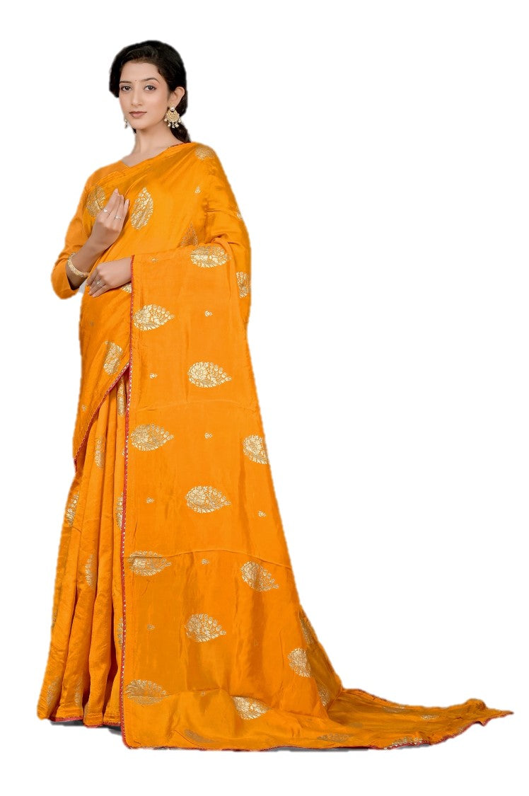 Yellow Zariwork Chiffon  Saree - Kajree