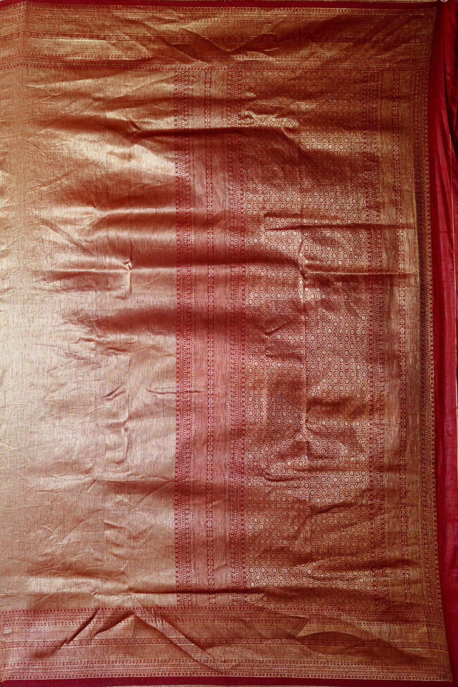 Red Zariwork Tissue Silk Saree - KAJREE