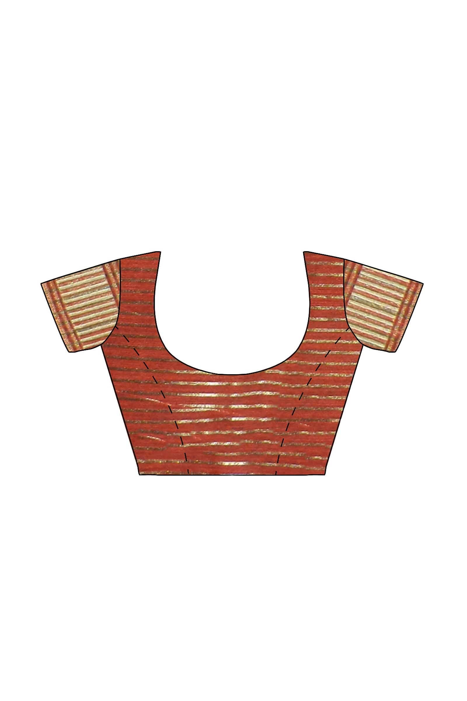 Red Threadwork Cotton Saree 