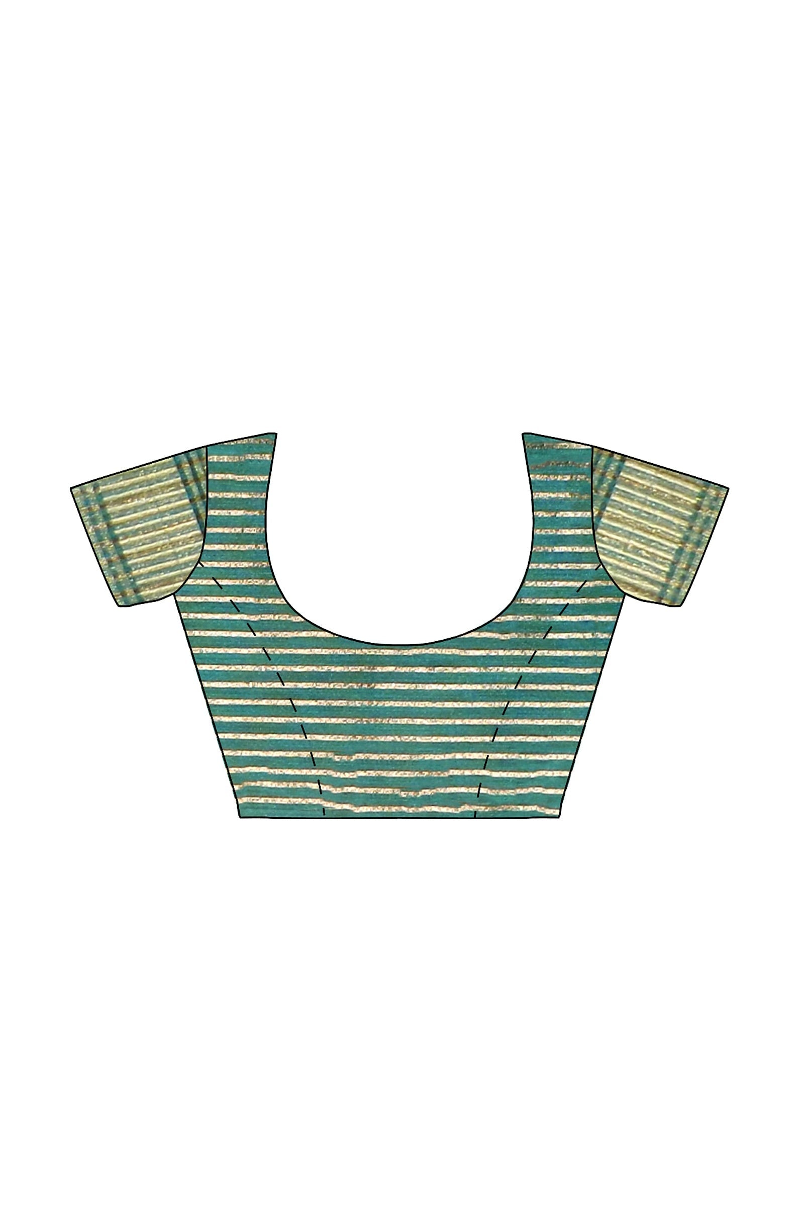 Peacock Green Threadwork Cotton Saree 