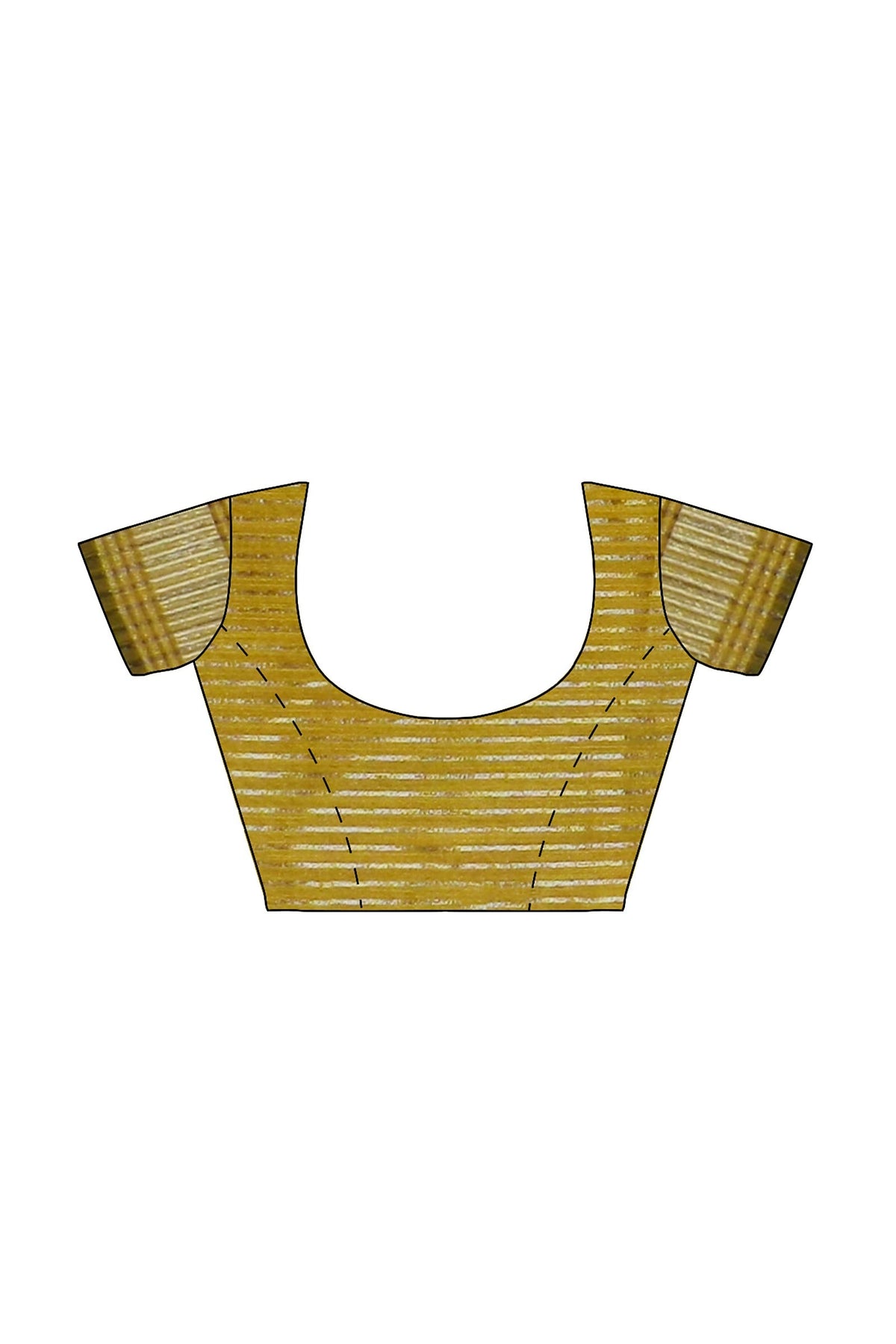 Mustard Threadwork Cotton Saree 