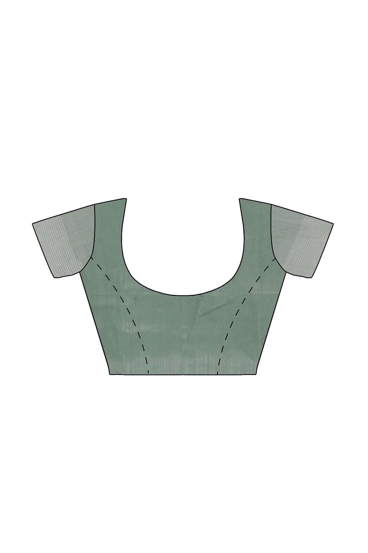 Pista Green Threadwork Linen Saree 