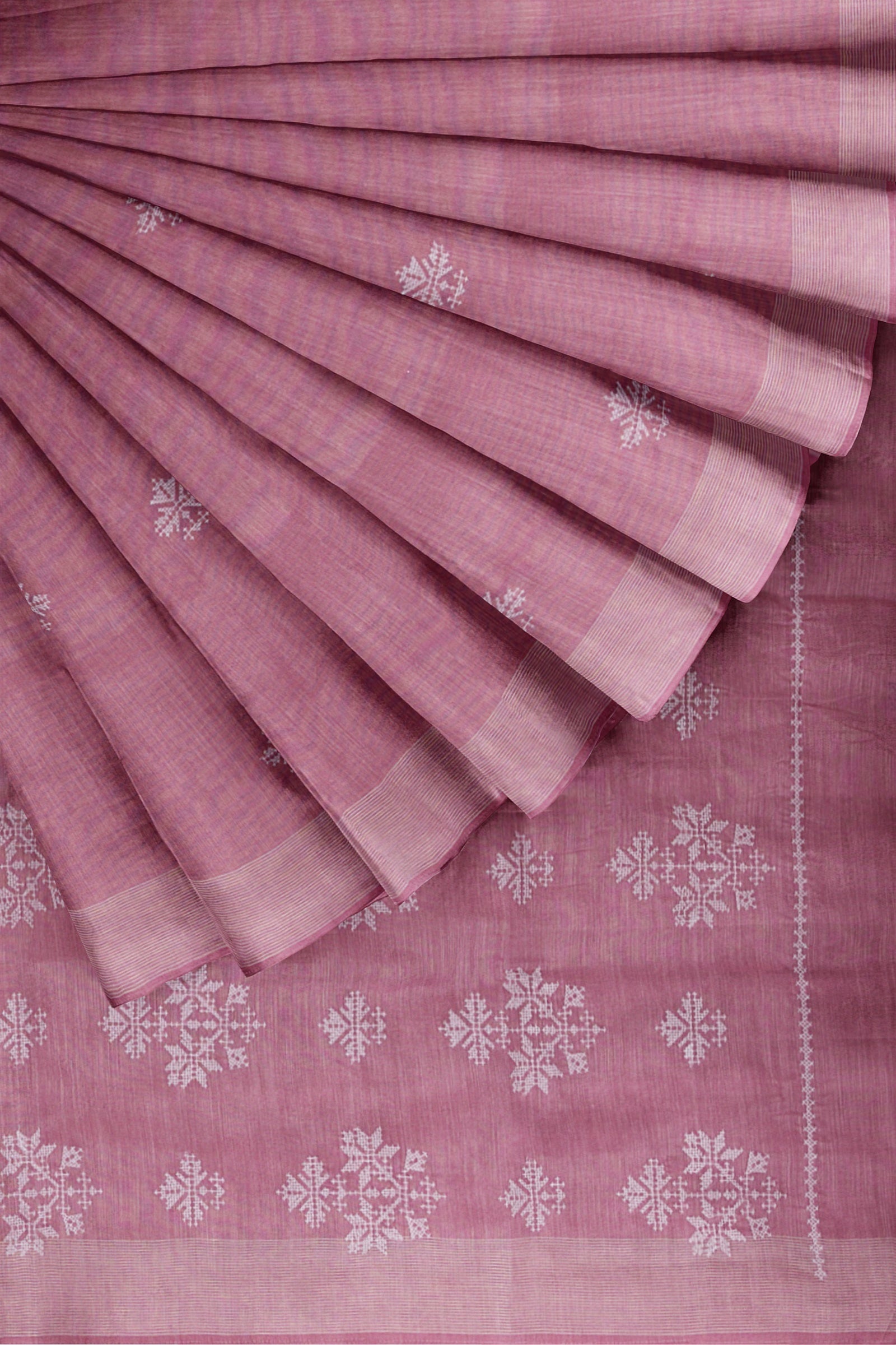 Mauve Linen Saree 