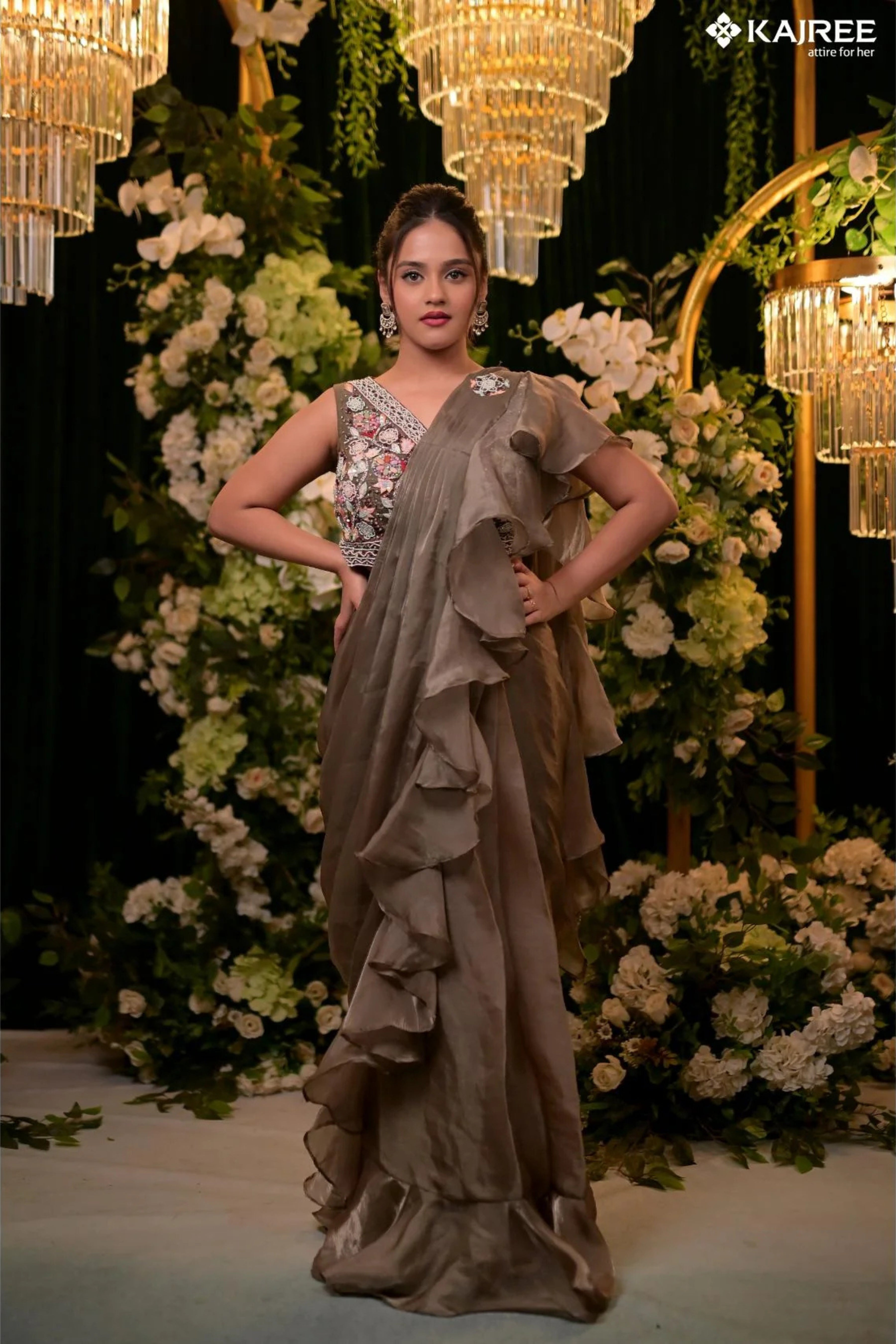 Ready-to-Wea Crepe Sarees 