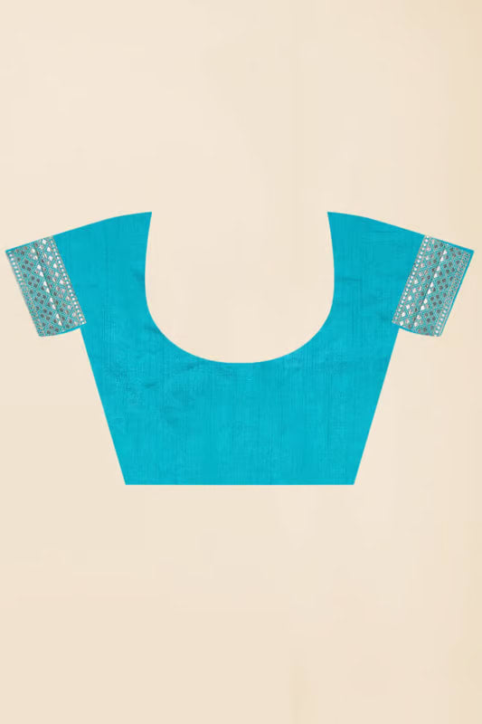 Sea Green Zariwork Dola Silk Saree - KAJREE