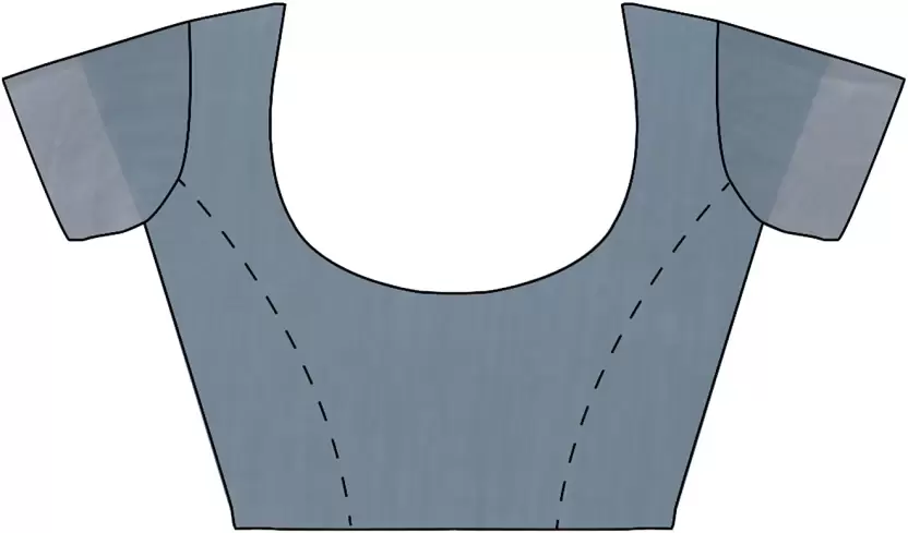 Stone Blue Threadwork Linen Saree - KAJREE